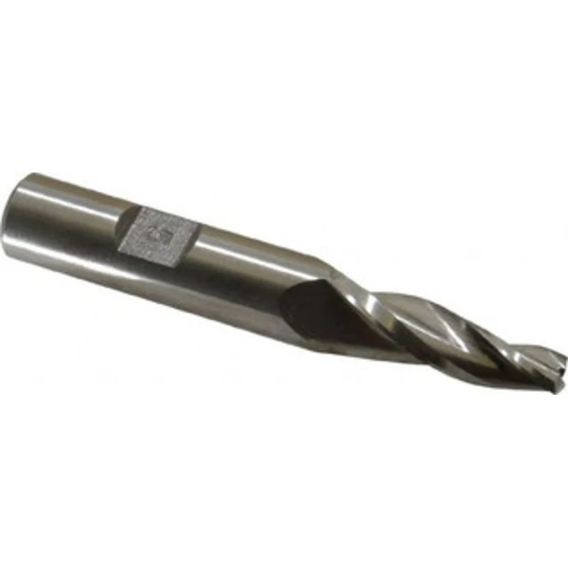 Made in USA 5 per Side 1/4 Small End Diam 1-1/4 LOC 3-Flute High Speed Steel Tapered Square End Mill Uncoated, 1/2 Sh...